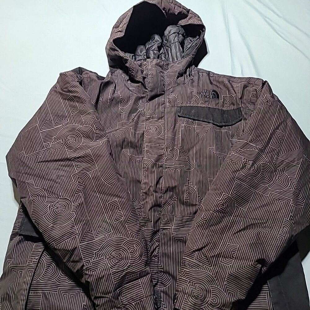 The North Face Heatseeker Hyvent Jacket Brown Patterned Boys XL 18/20
